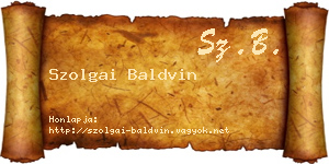 Szolgai Baldvin névjegykártya